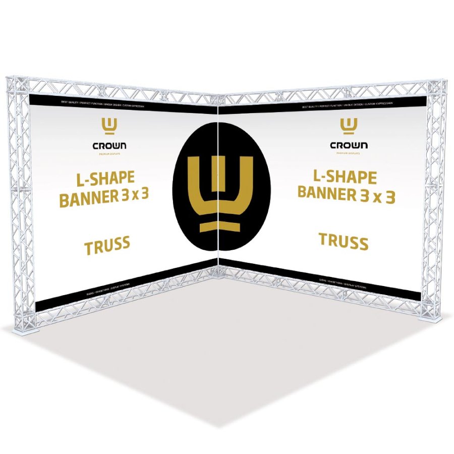 Crown Truss 10 L-form 3 x 3 m - hvid