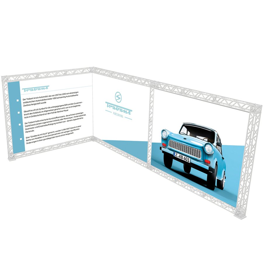 Crown Truss 10 L-form 3 x 6 m - hvid