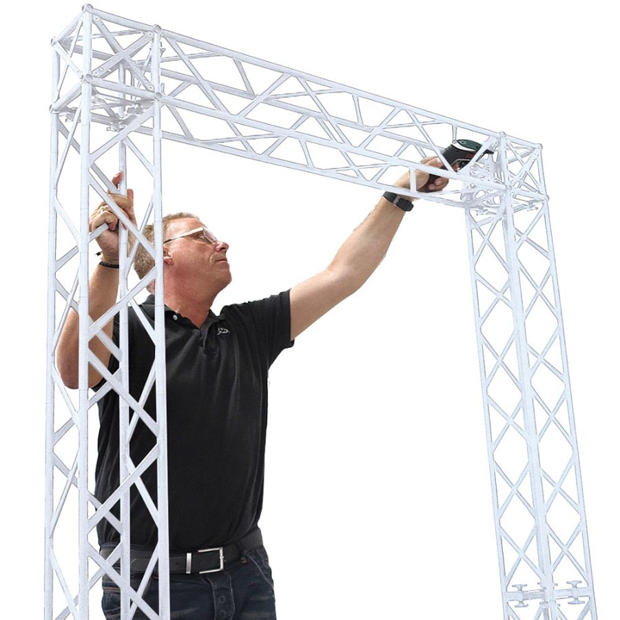 Crown Truss 15 L-Form 3 x 3 m - sort