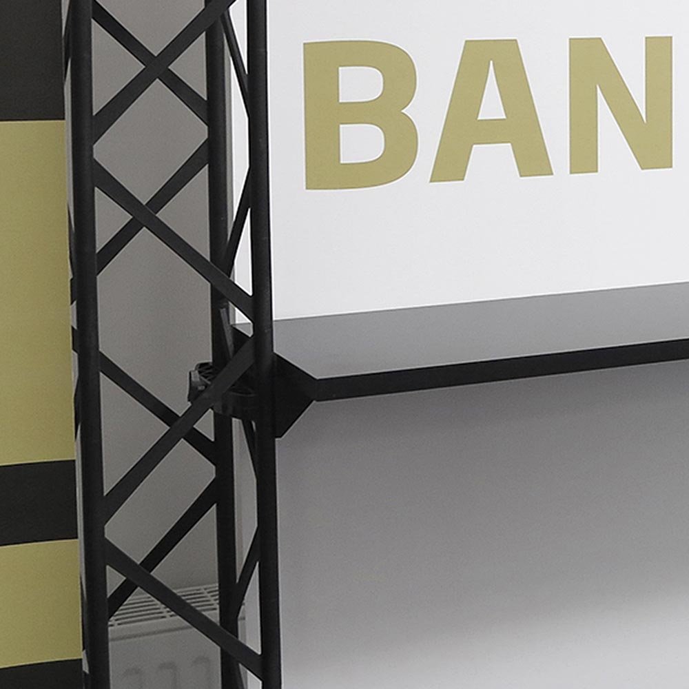 CROWN TRUSS 15 Shelf L-shape, Sort | Dansk Skilte Inventar