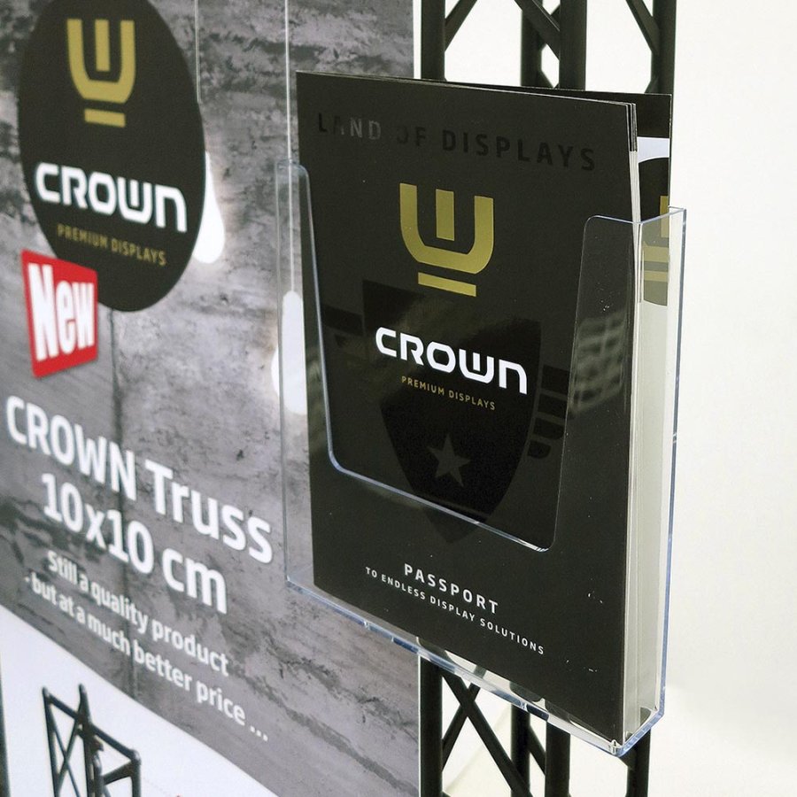 Crown Truss Clip-on Beslag Til Brochureholder - Sort