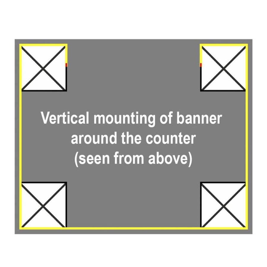 Crown Truss Counter - Rectangle 125x65cm - White