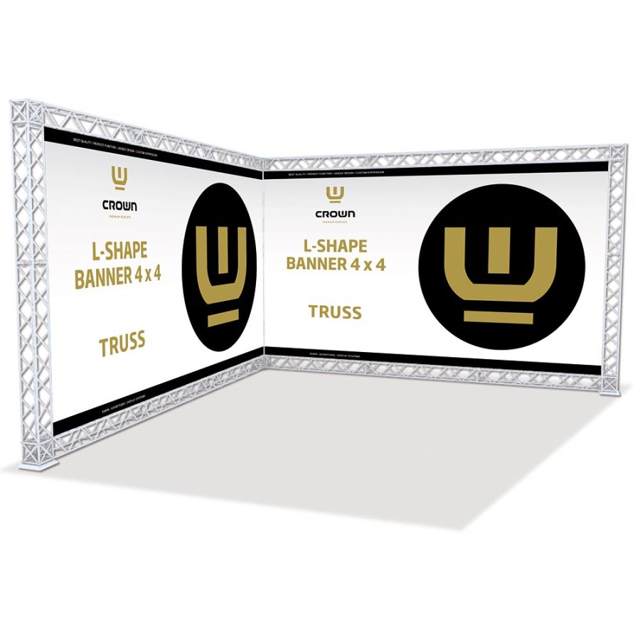 Crown Truss 15 L-form 4 x 4 m - hvid