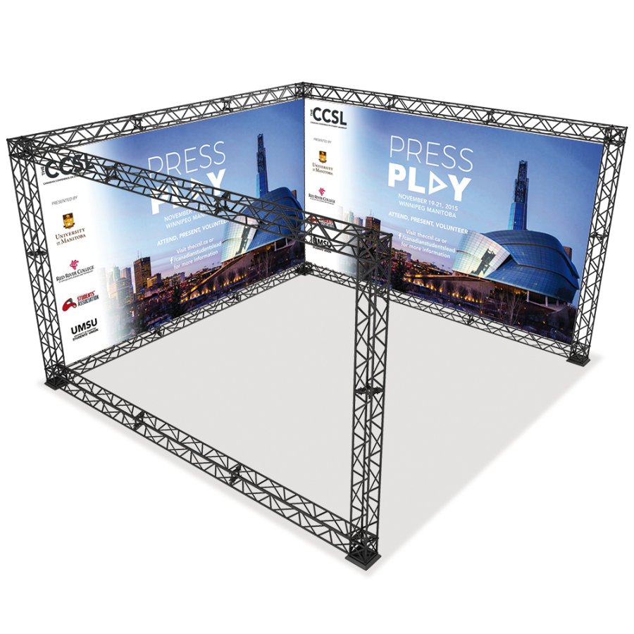 Crown Truss 15 U-form 4 x 4 m - sort