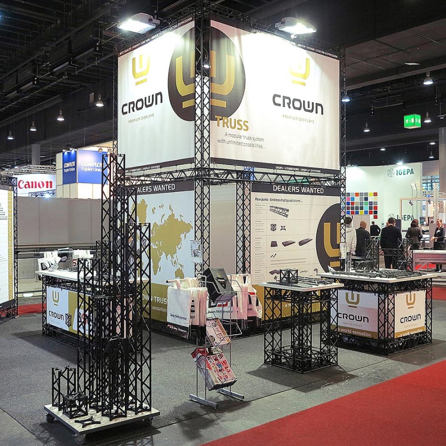 Crown Truss 15 U-form 4 x 4 m - sort