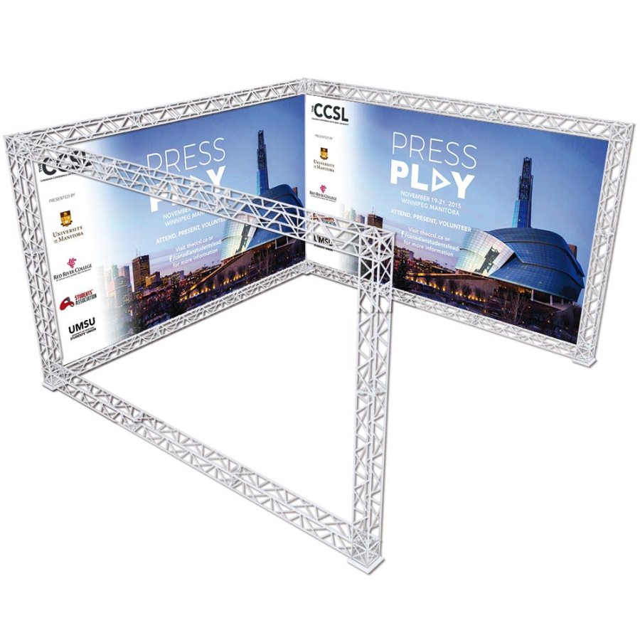 Crown Truss 15 U-form 4 x 4 m - hvid