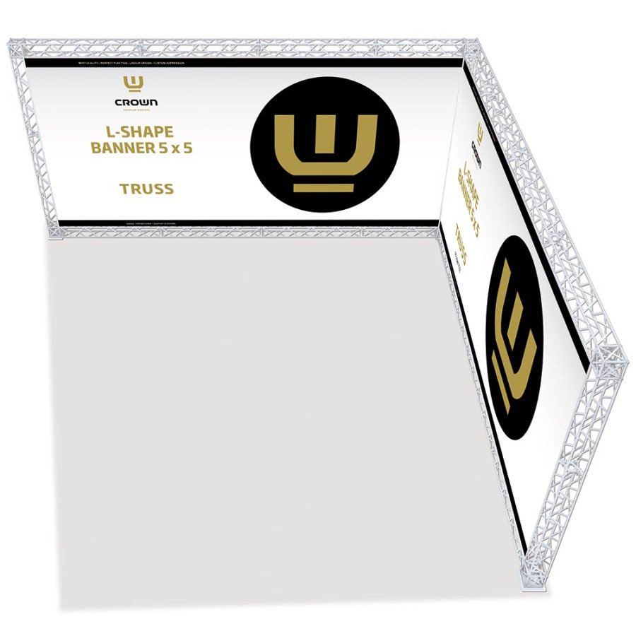 Crown Truss 15 L-form 5 x 5 m - hvid