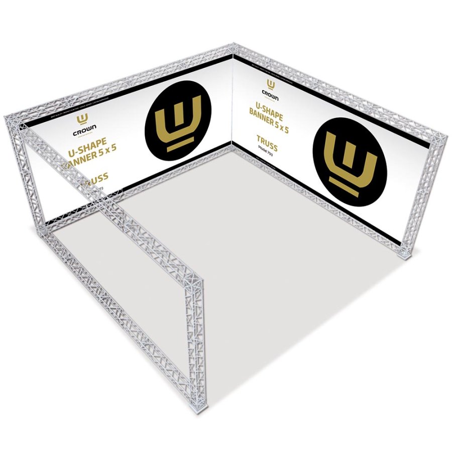 CROWN TRUSS 15 U-shape wall 3 x 3 m, 500 x 500 cm