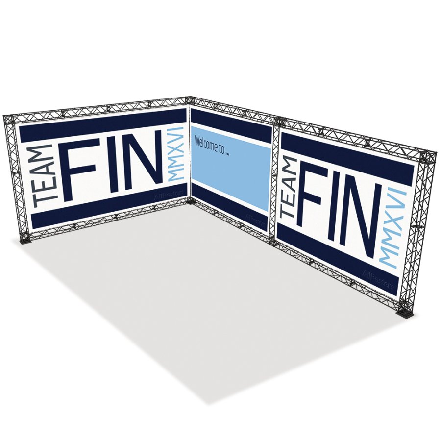 Crown Truss 15 L-form 4 x 6 m - sort