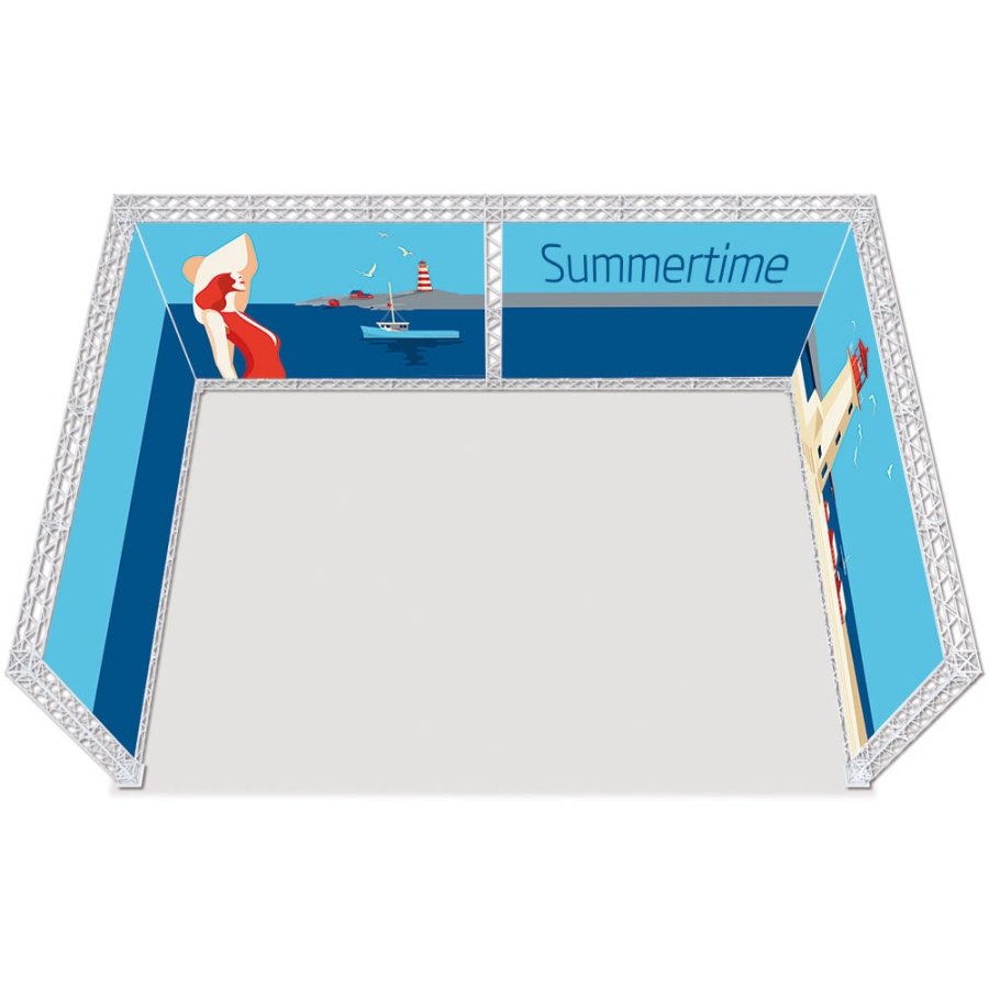 Crown Truss 15 U-form 4 x 6 m - hvid