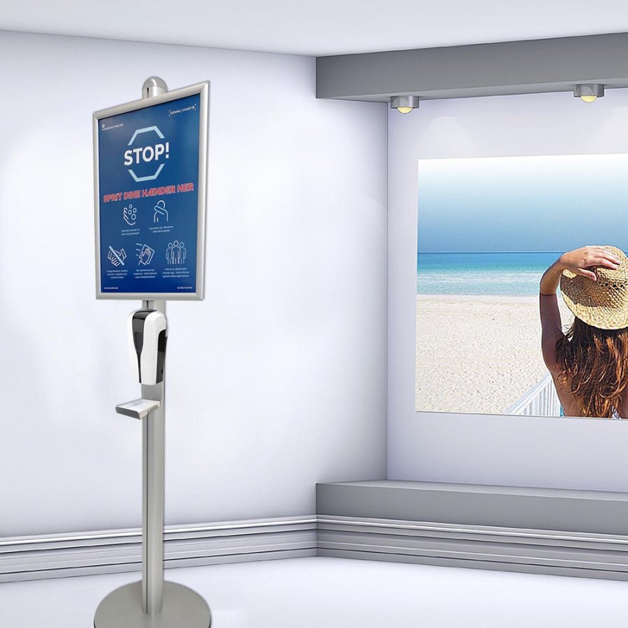 H&aring;ndsprit dispenser med sensor - til 1000ml h&aring;ndsprit eller gel