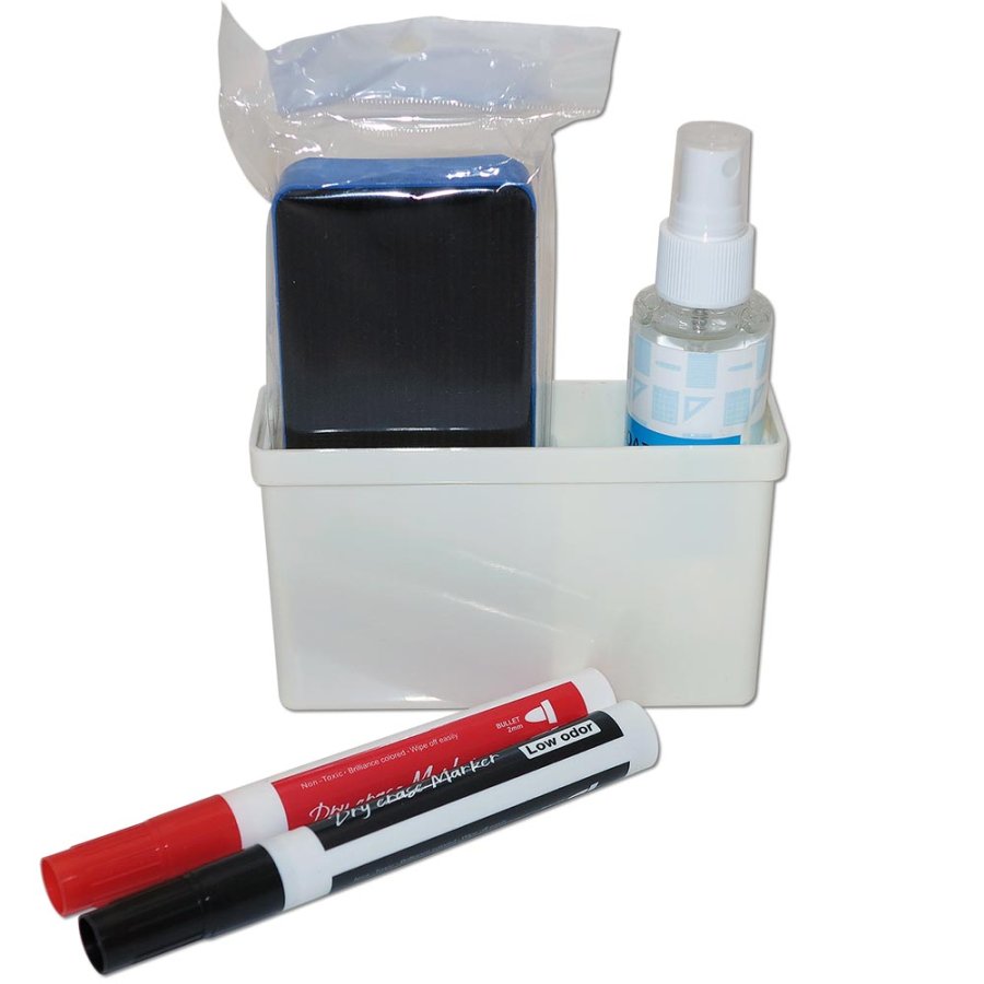 White Board Starter Kit   (indeholder Holder, r&oslash;d/sort white board marker, cleaner svamp og spray)