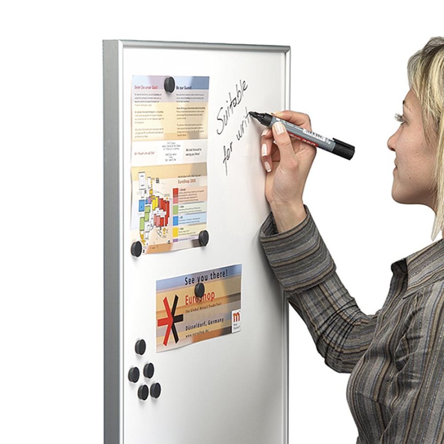 Magneter til whiteboards og st&aring;ltavler, 8 stk. sorte