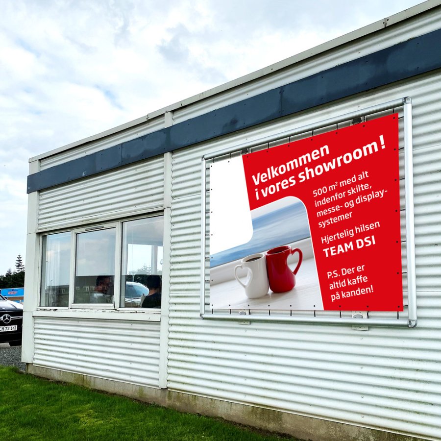 Omni Banner Ramme, 100x100cm. Inkl. krog m/elastik. Ekskl. eyelets