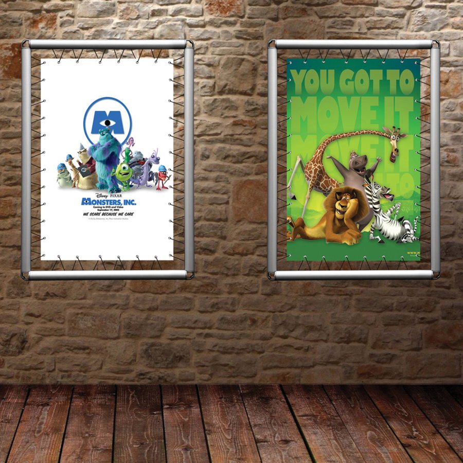 Omni Banner Ramme, 150x150cm. Inkl. krog m/elastik. Ekskl. eyelets