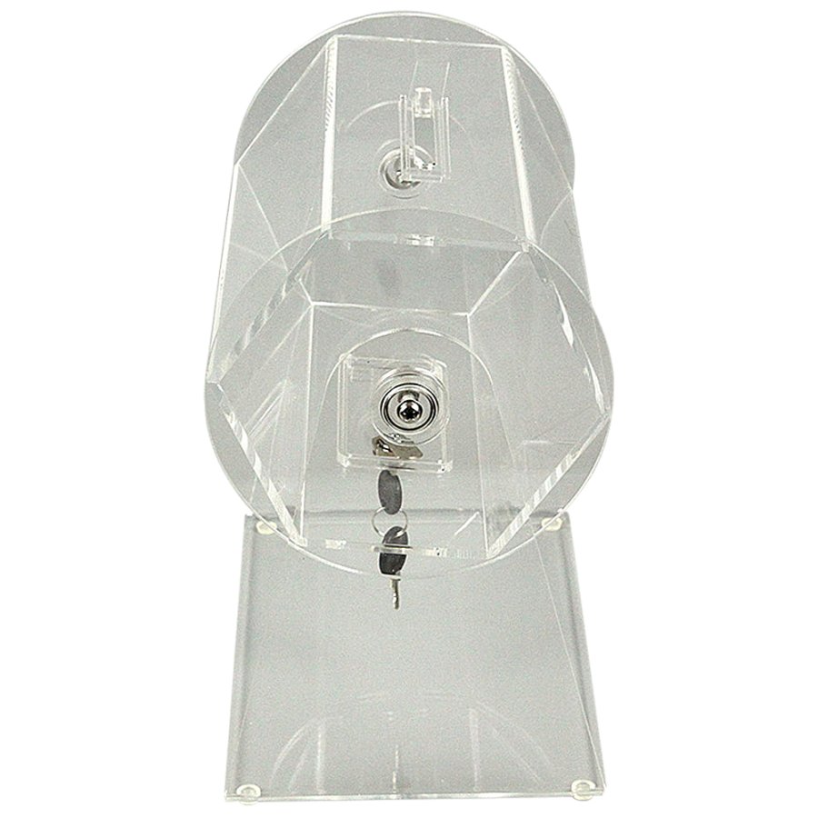 Tombola-tromle i akryl, med l&aring;s