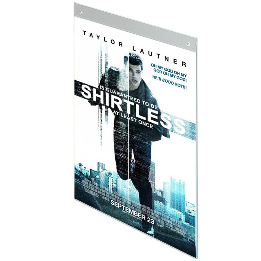 Akryl plakatoph&aelig;ng med huller, vertikal, A3