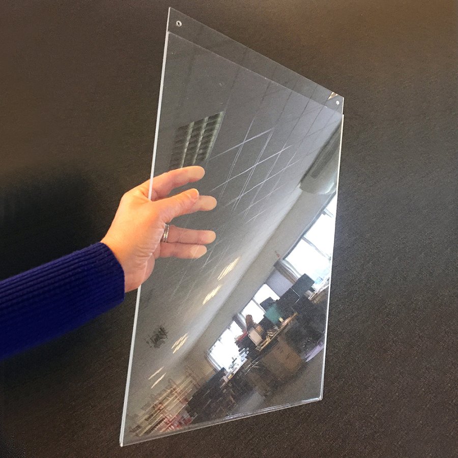 Akryl plakatoph&aelig;ng med huller, vertikal, A3