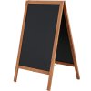Wooden A-Board, m&oslash;rkbejdset, med st&aring;ltavler, 46 x 68 cm #2