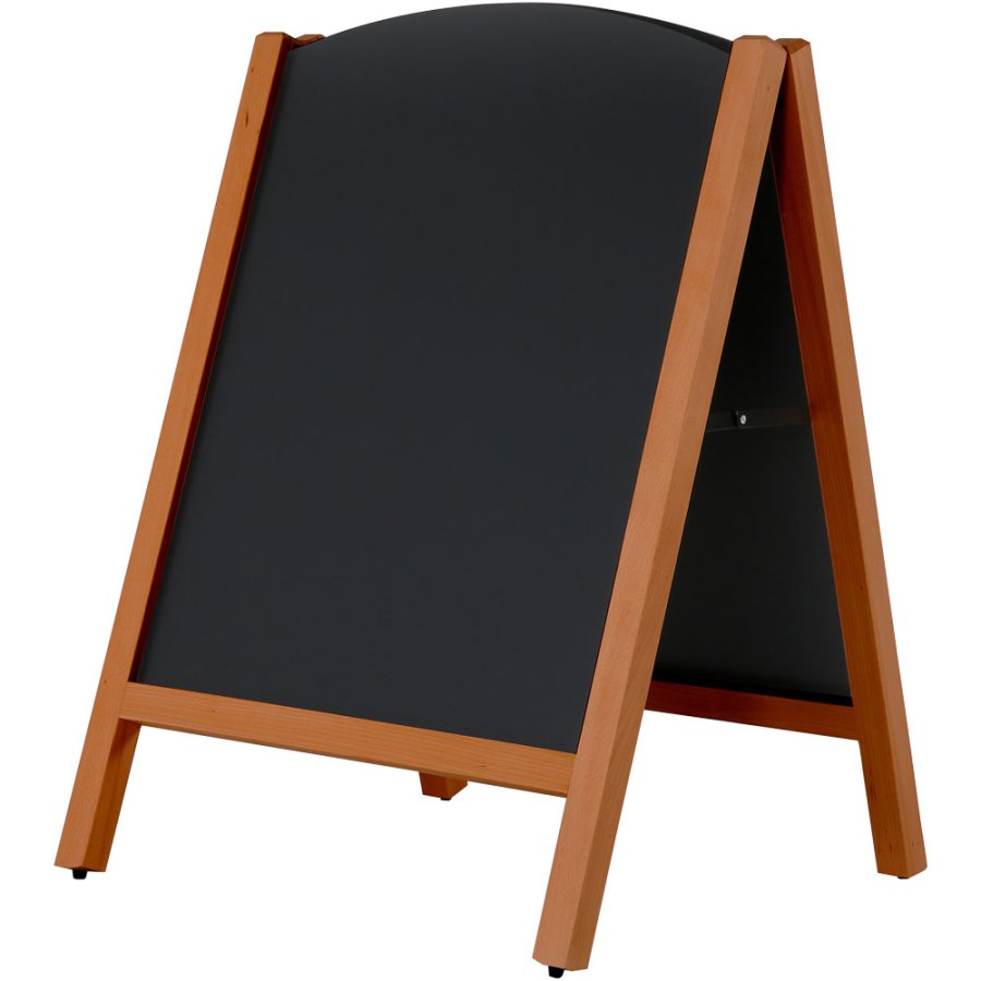 Wooden Gadeskilt med buet top og st&aring;ltavler, 59 x 77,5 cm