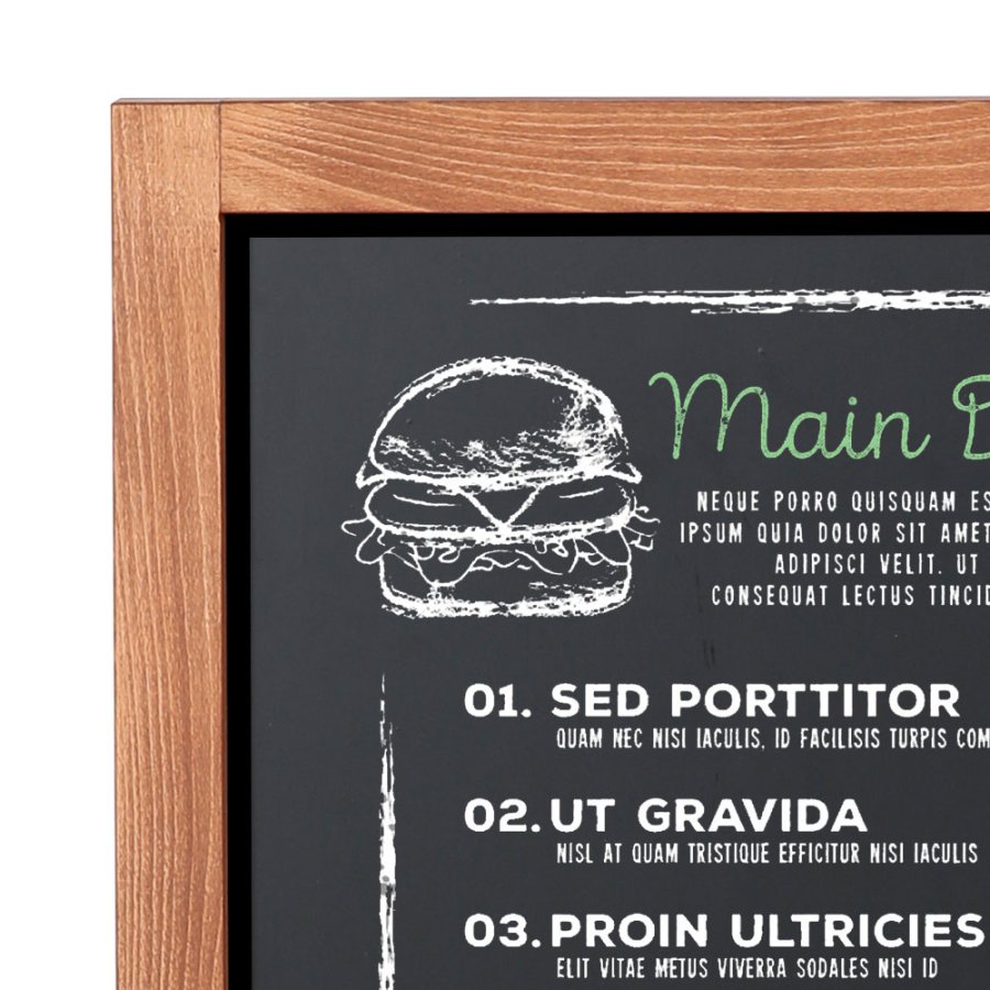 Wooden Wind-Sign Waterbase gadeskilt med st&aring;ltavler, 59 x 78 cm