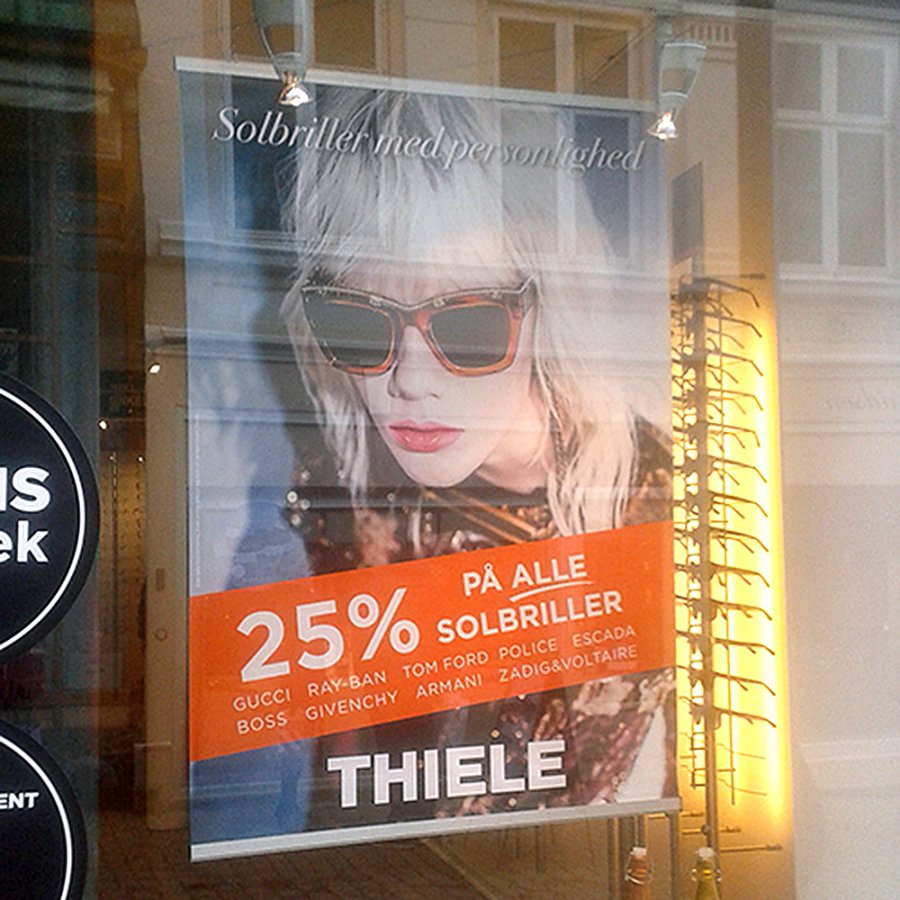 Plakatoph&aelig;ng, Profile Double, 20 mm aluminiumsprofil, 120 cm