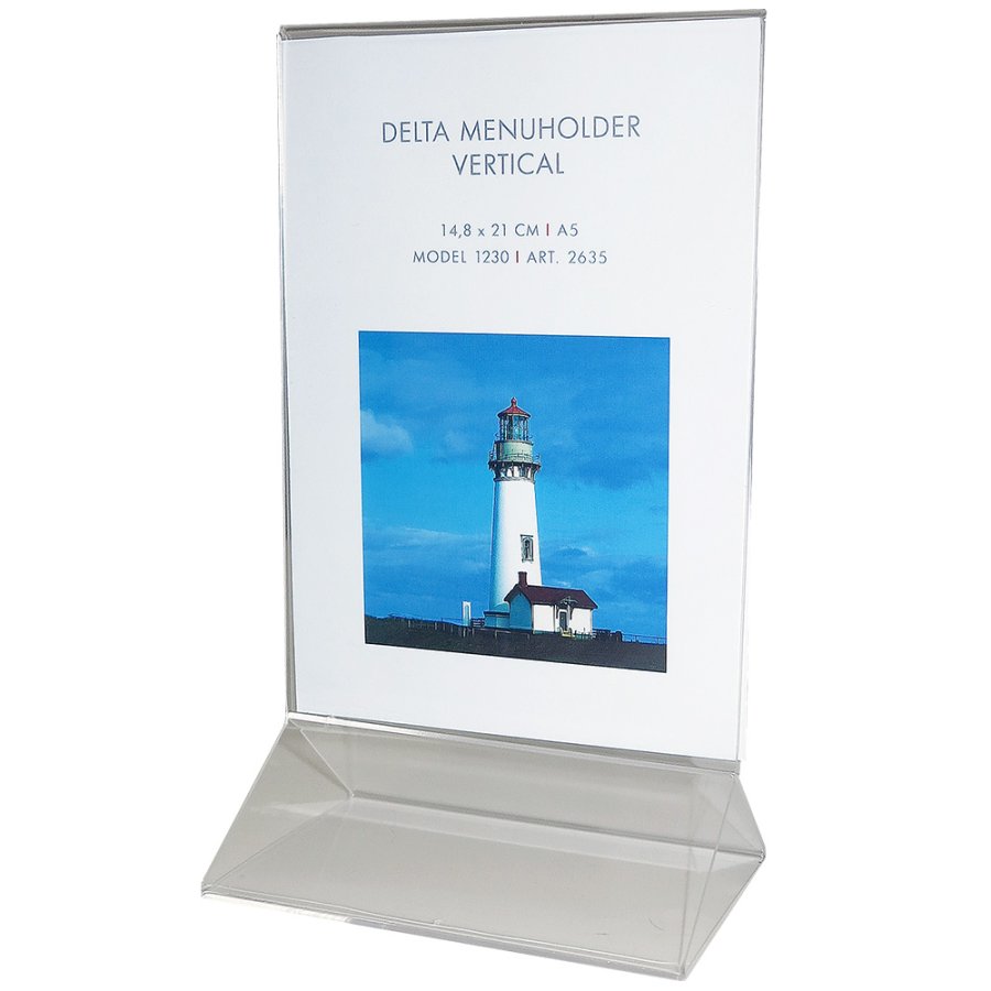 Delta Menukortholder vertikal - A5 - 14.8x21 cm