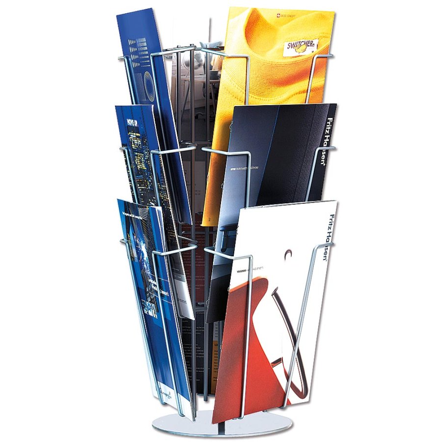 Brochurecarousel til bord - 9xA4 - 21x29.7 cm