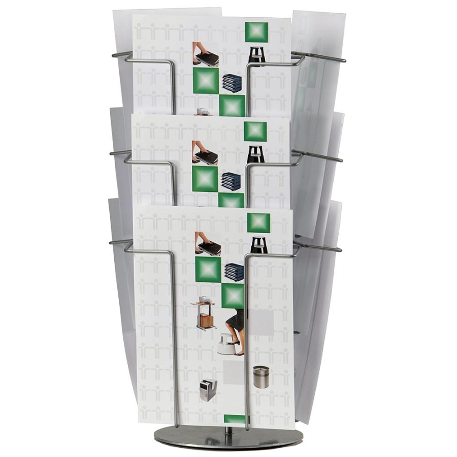 Brochurecarousel til bord - 9xA4 - 21x29.7 cm