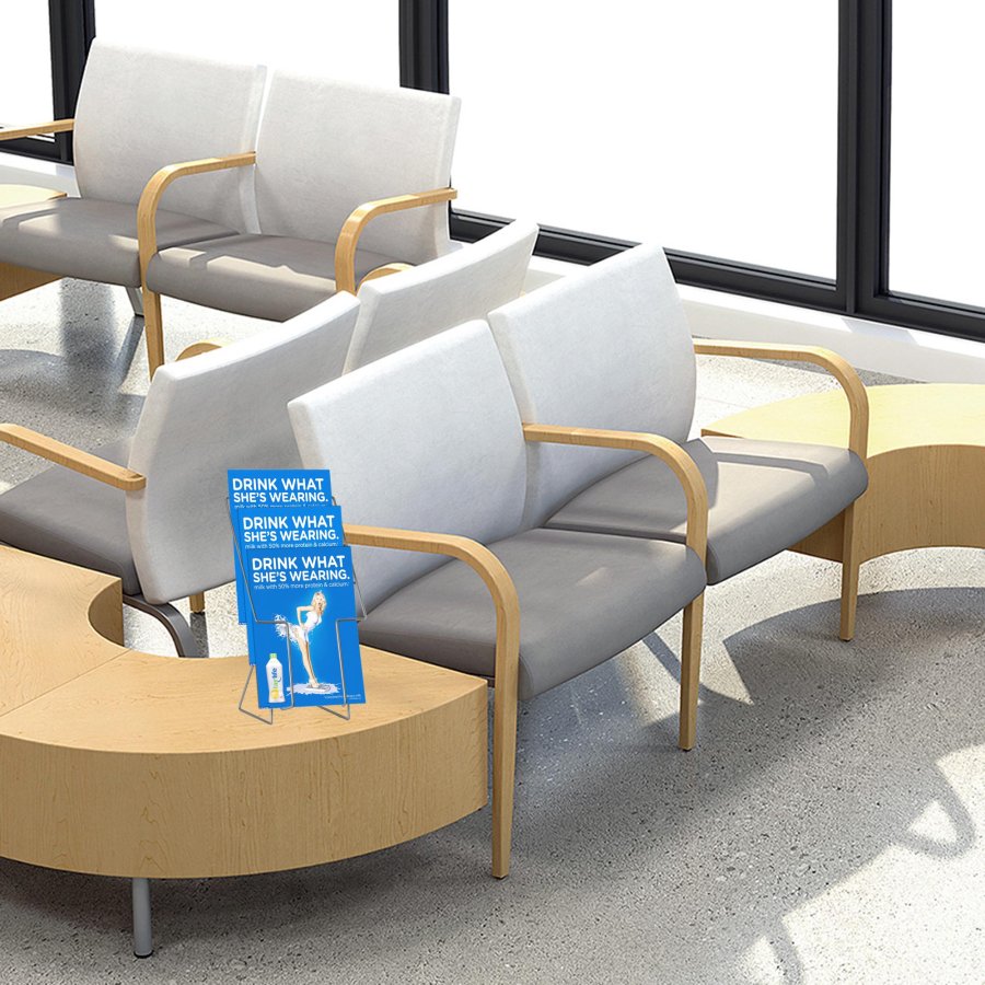 Quick Brochurestander i tr&aring;d - 3xA4 - 21x29.7 cm