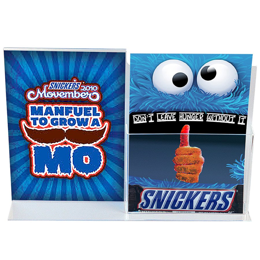 L - Menukortholder A4 med holder til A4 brochurer vertikal