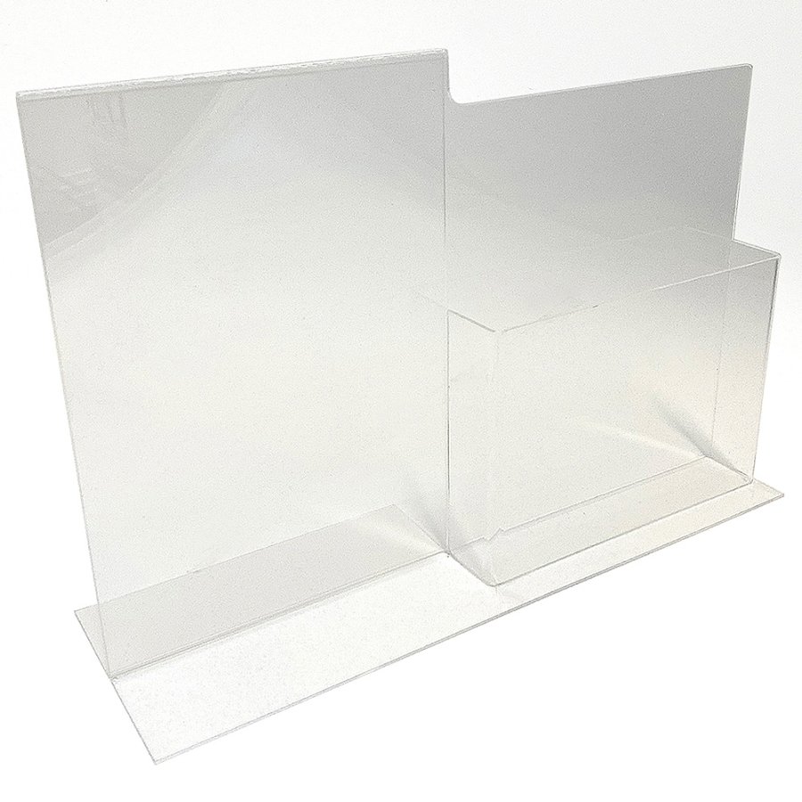 L - Menukortholder A4 med holder til A4 brochurer vertikal