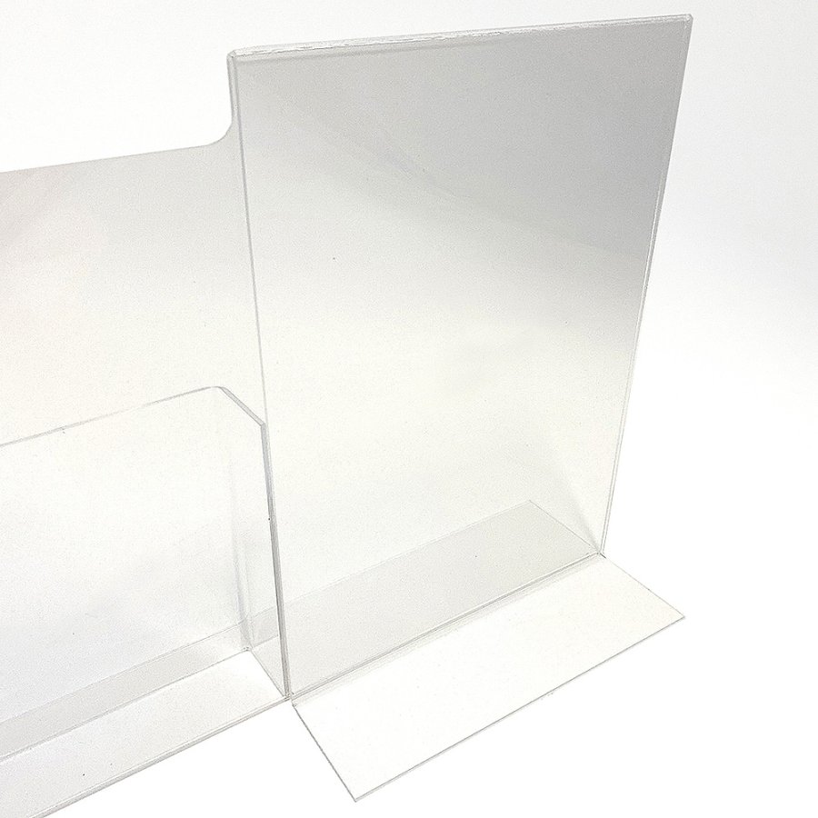 L - Menukortholder A4 med holder til A4 brochurer vertikal