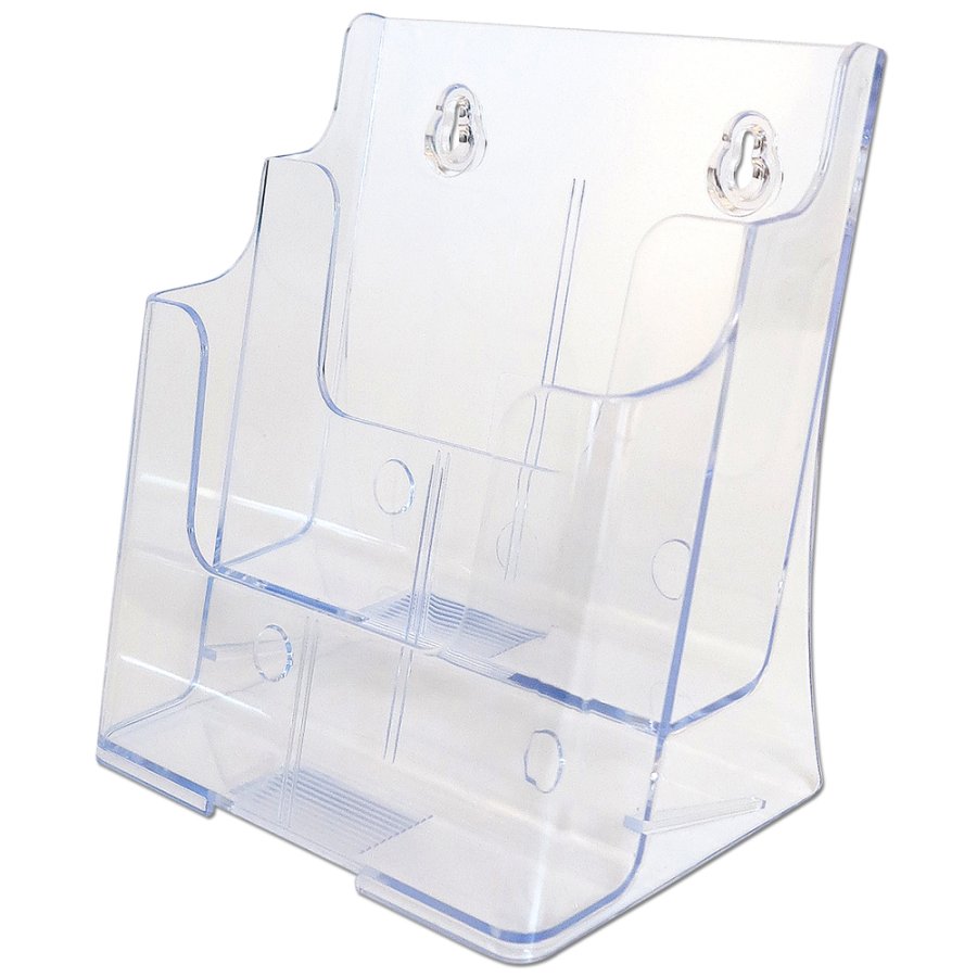 Bord & V&aelig;gdispenser, akrylbrochureholder - 2 x A5