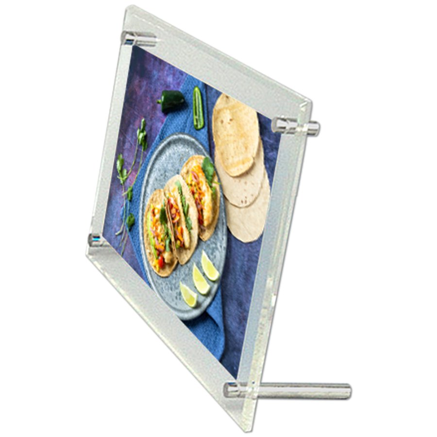 Menukortholder med ben - M65 Flyer - 9.9x21 cm