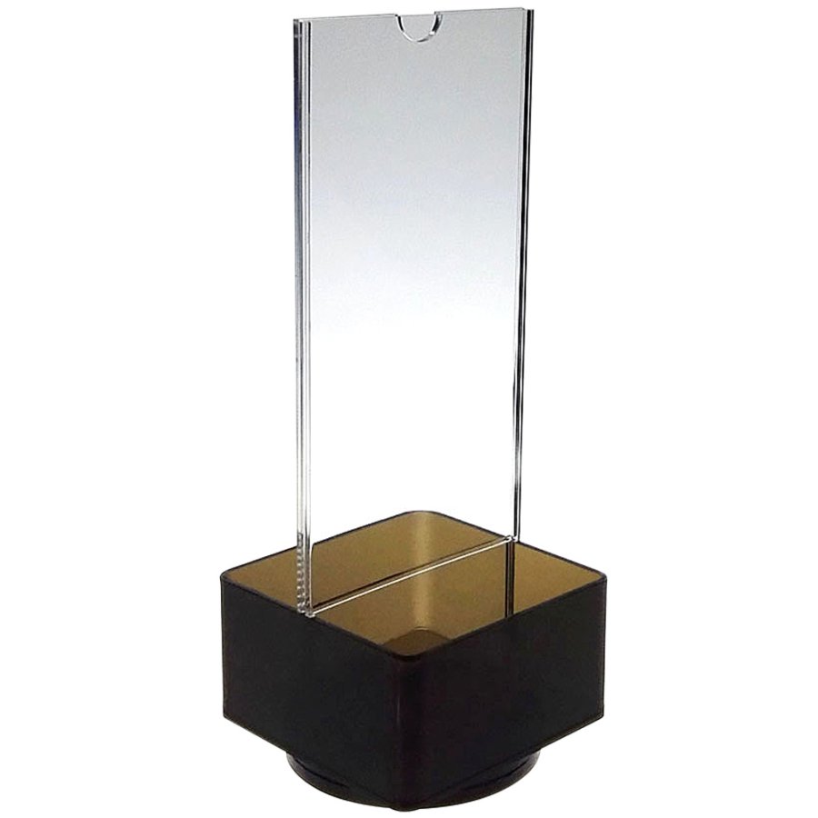 Salt & Pepper Menukortholder vertikal - 2xM65 Flyer - 9.9x21 cm - sort