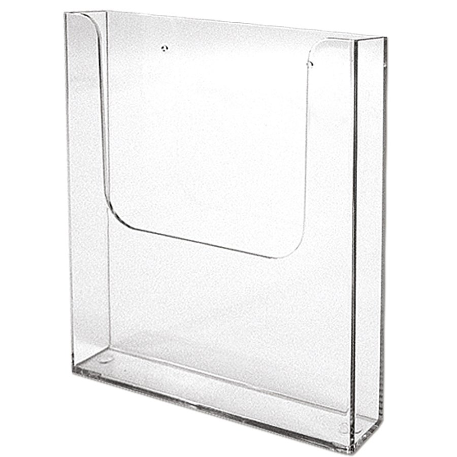 Akryl Brochureholder til v&aelig;g - vertikal - A5 - 14.8x21 cm
