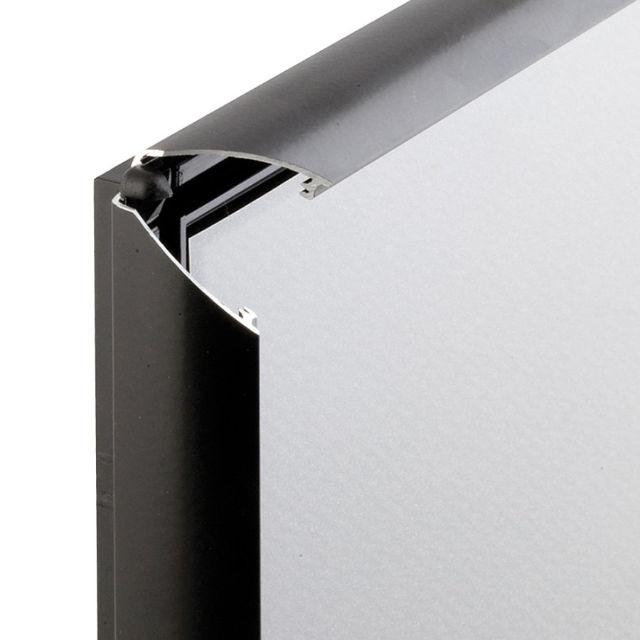 Klikramme, Opti, 25 mm aluminiumprofil, s&oslash;lv, A3 - 29,7 x 42 cm