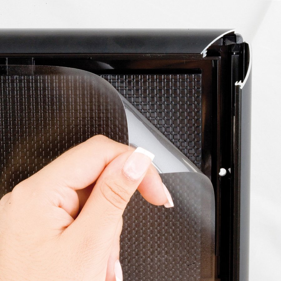 Klikramme, Opti, 25 mm aluminiumprofil, s&oslash;lv, A3 - 29,7 x 42 cm