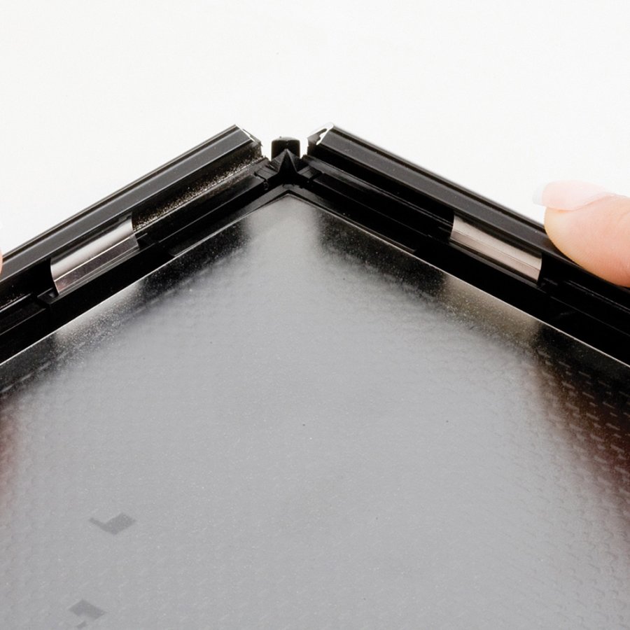 Opti Klikramme med 14mm aluminium profil, s&oslash;lv - A6