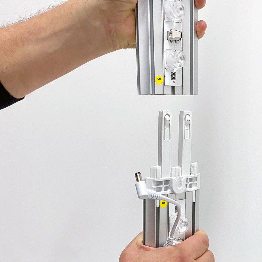 LED lysv&aelig;g LED-TEX Lightbox stand dobbeltsidet, 85x200cm