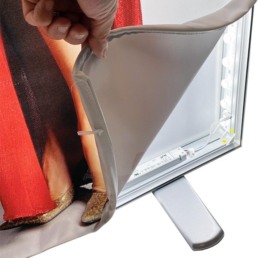 LED-TEX Lightbox stand dobbeltsidet, 100x250cm