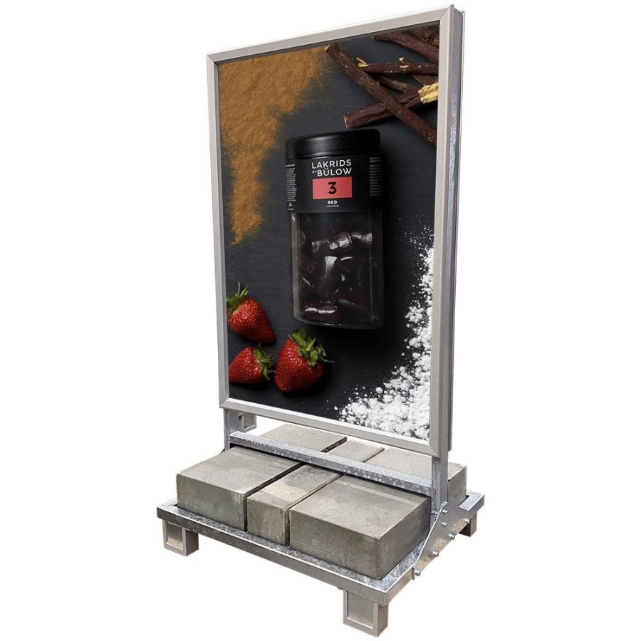 Heavy Outdoor Betonstander Gadeskilt - A0