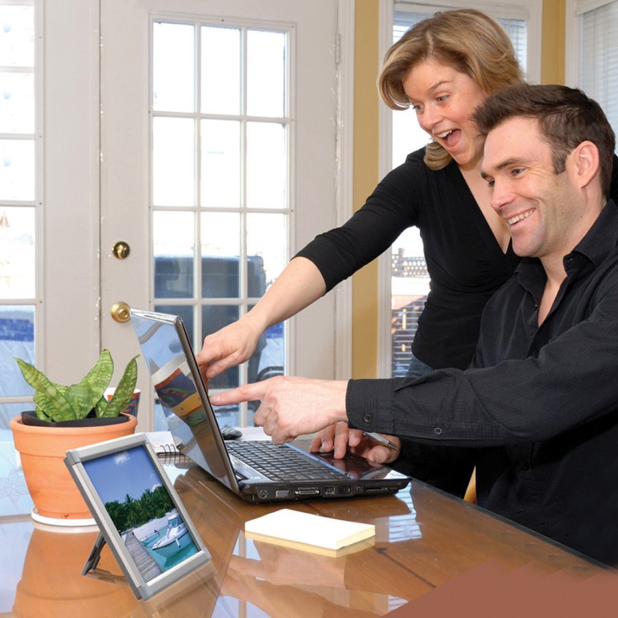 Photo Klikramme med 14mm aluminium profil, s&oslash;lv - A6