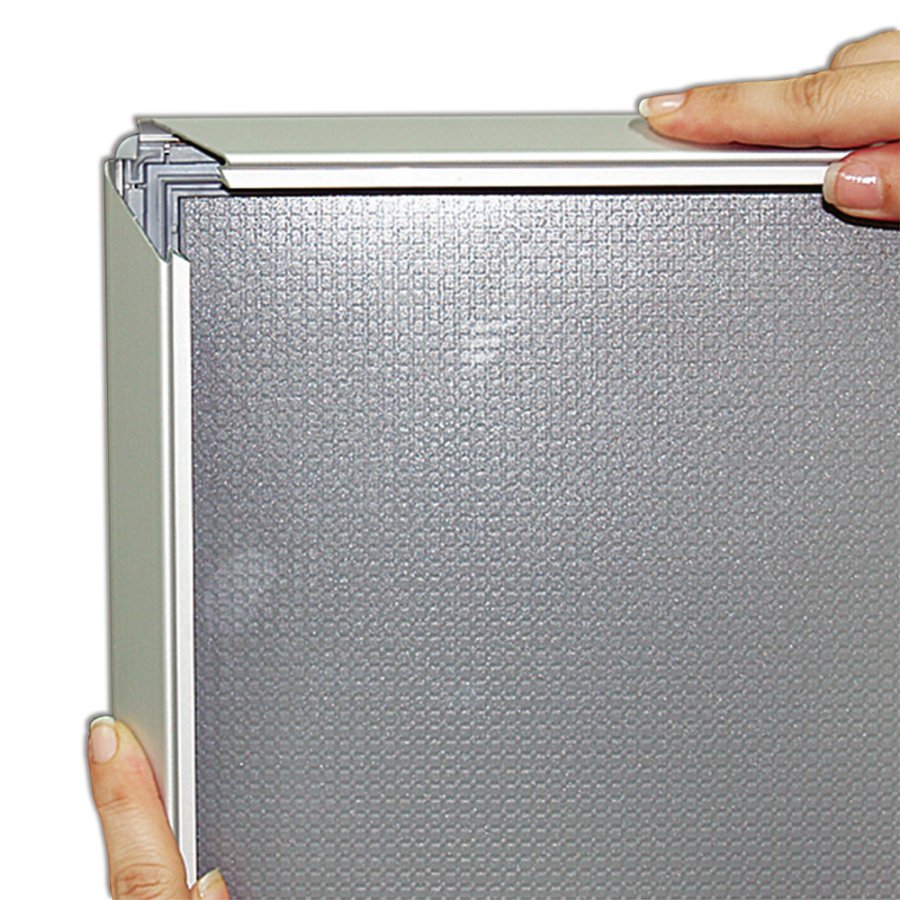 Opti Klikramme med 25mm aluminium profil, s&oslash;lv - A1