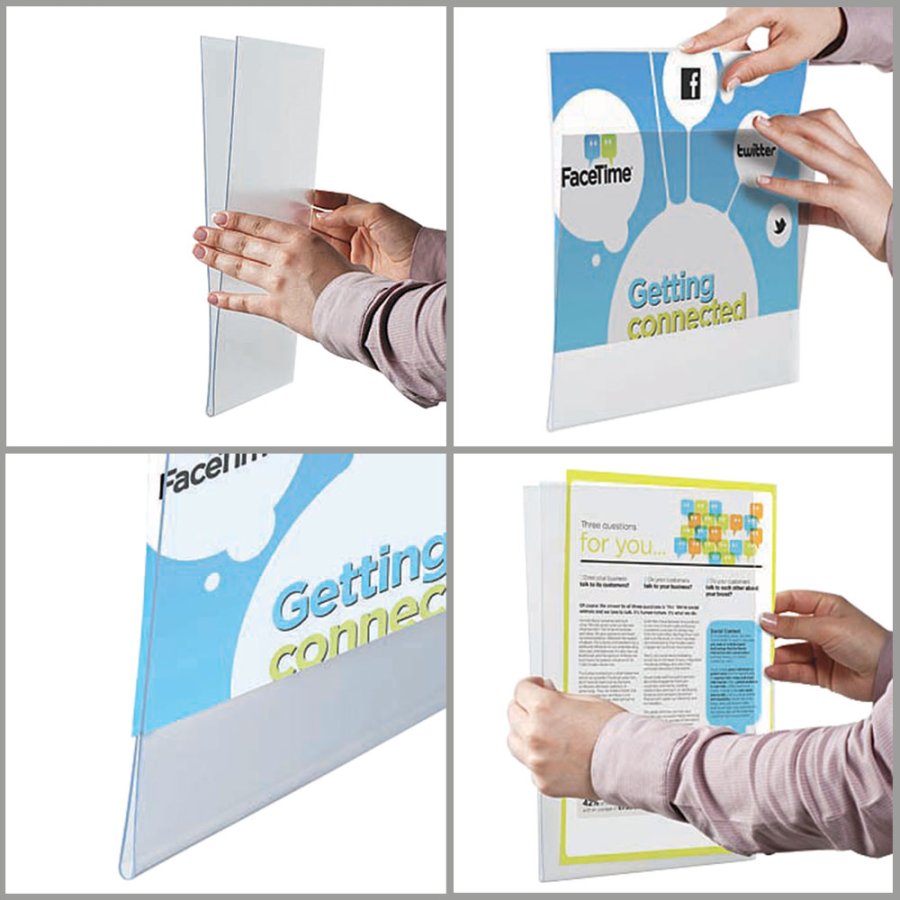 Window U-pocket, dobbeltsidet A4 - horisontal