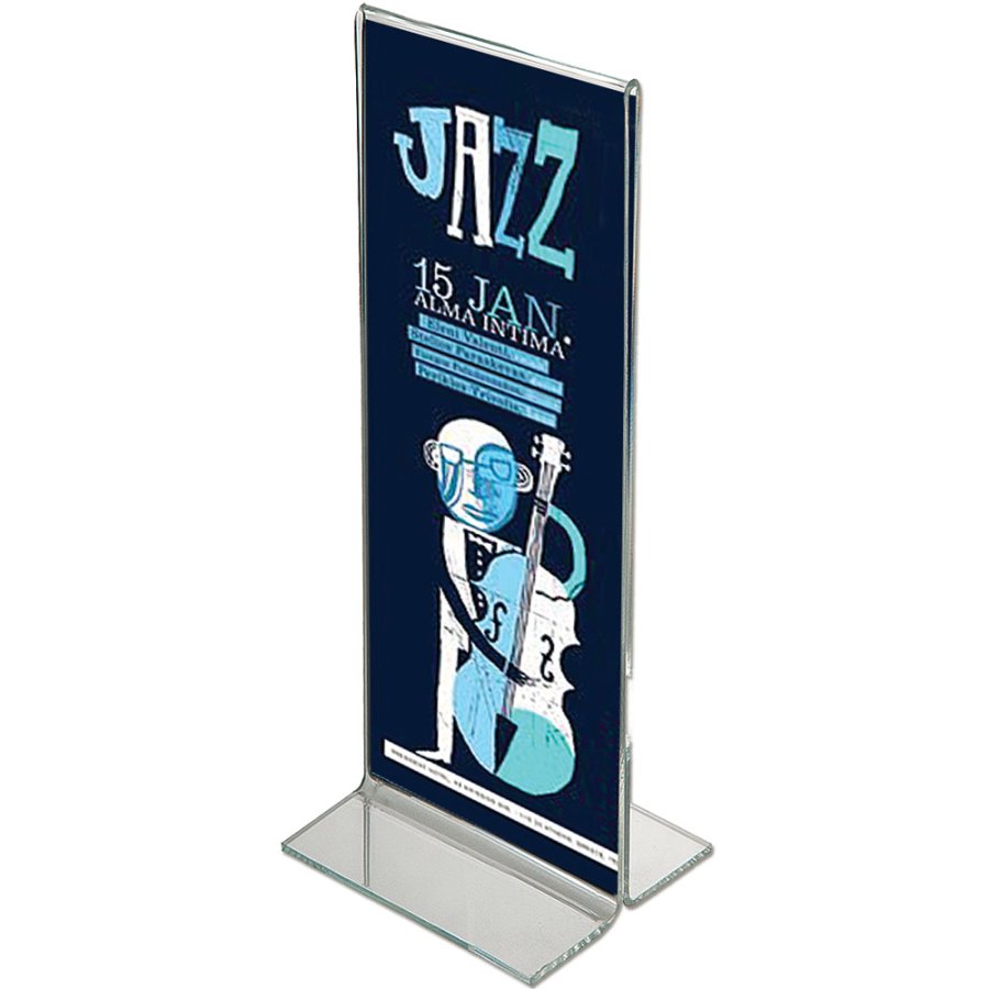 T - Menukortholder vertikal - M65 Flyer - 9.9x21 cm