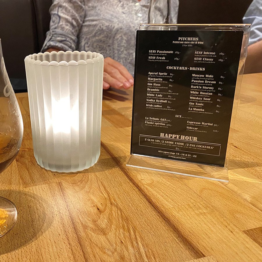 T - Menukortholder vertikal - A6 - 10.5x14.8 cm