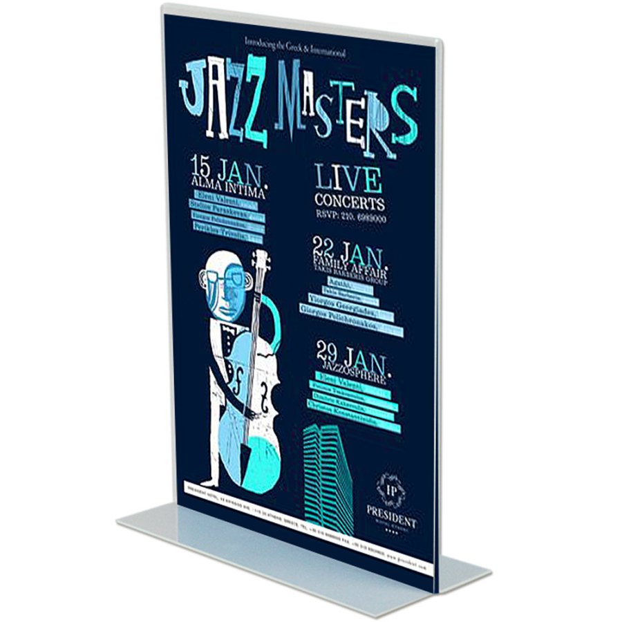 T - Menukortholder vertikal - A5 - 14.8x21 cm