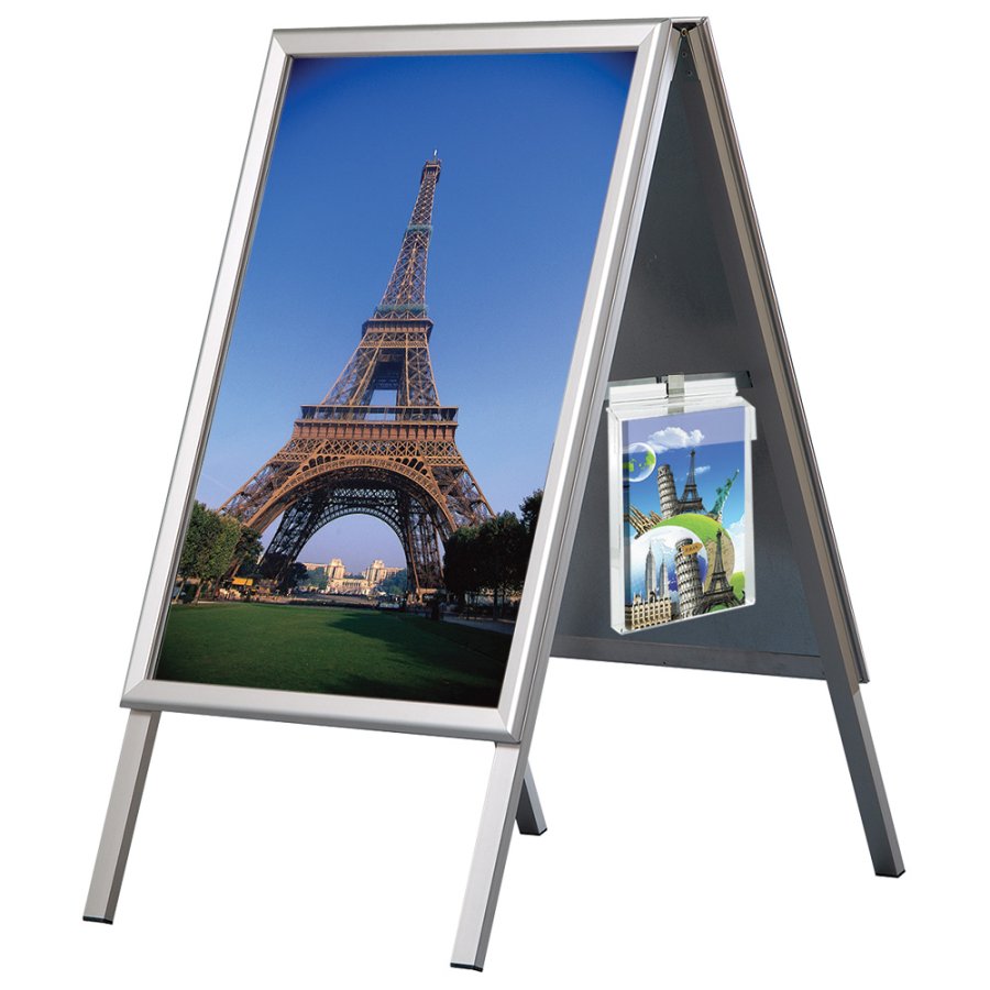 Beslag til udend&oslash;rs akryl brochure- og visitkortholdere